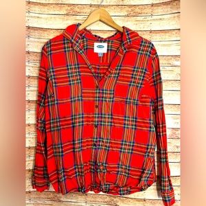 Old navy plaid red size L flannel